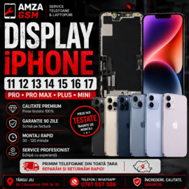 Schimb Inlocuire Reparatie Display iPhone 11 12 13 14 15 16 17 Pro Max Plus Mini - 2